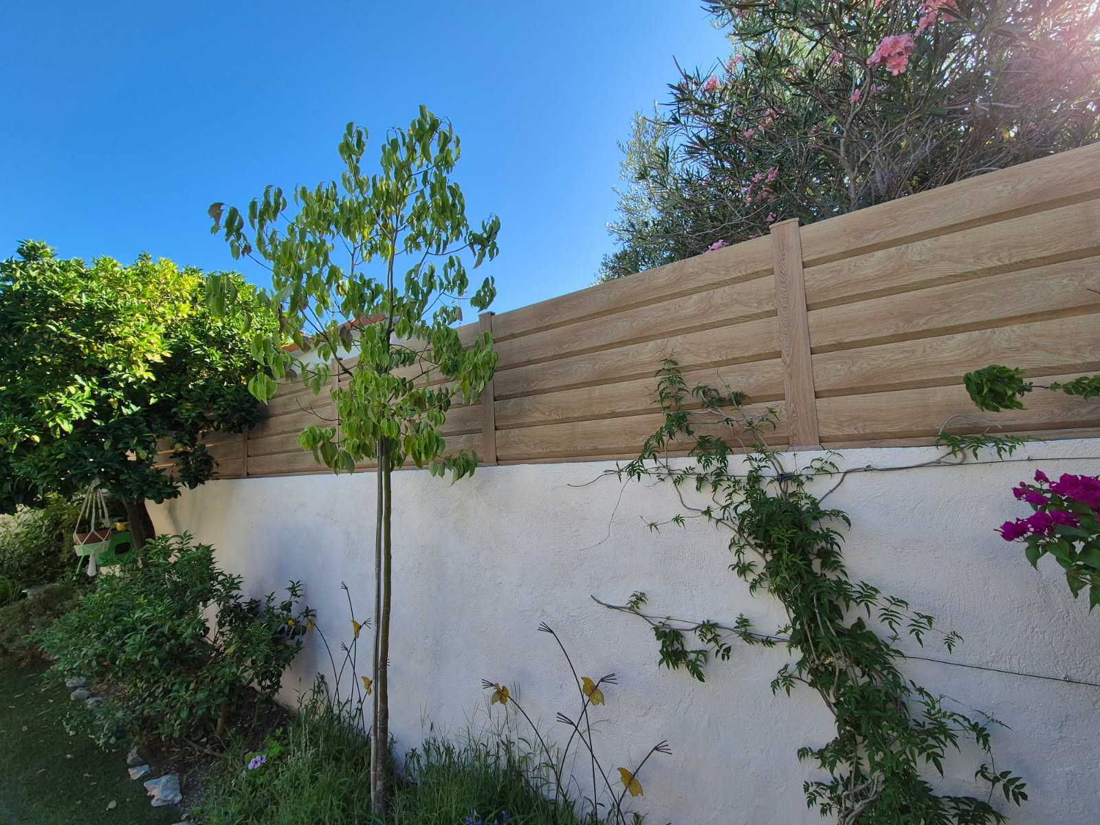 Clôture jardin contemporain